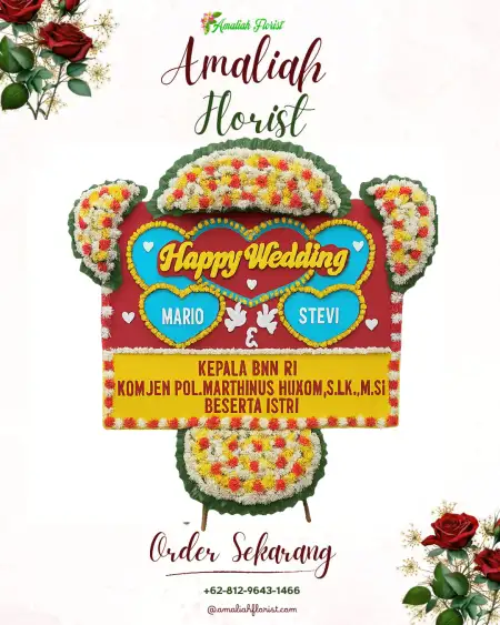 Papan Bunga Pernikahan Pondok Kacang